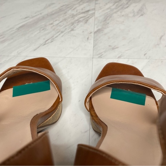 27 Edit Jaselle Brown Leather Heeled Sandal 9 1/2 M - Picture 9 of 14